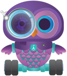 Purple owl character