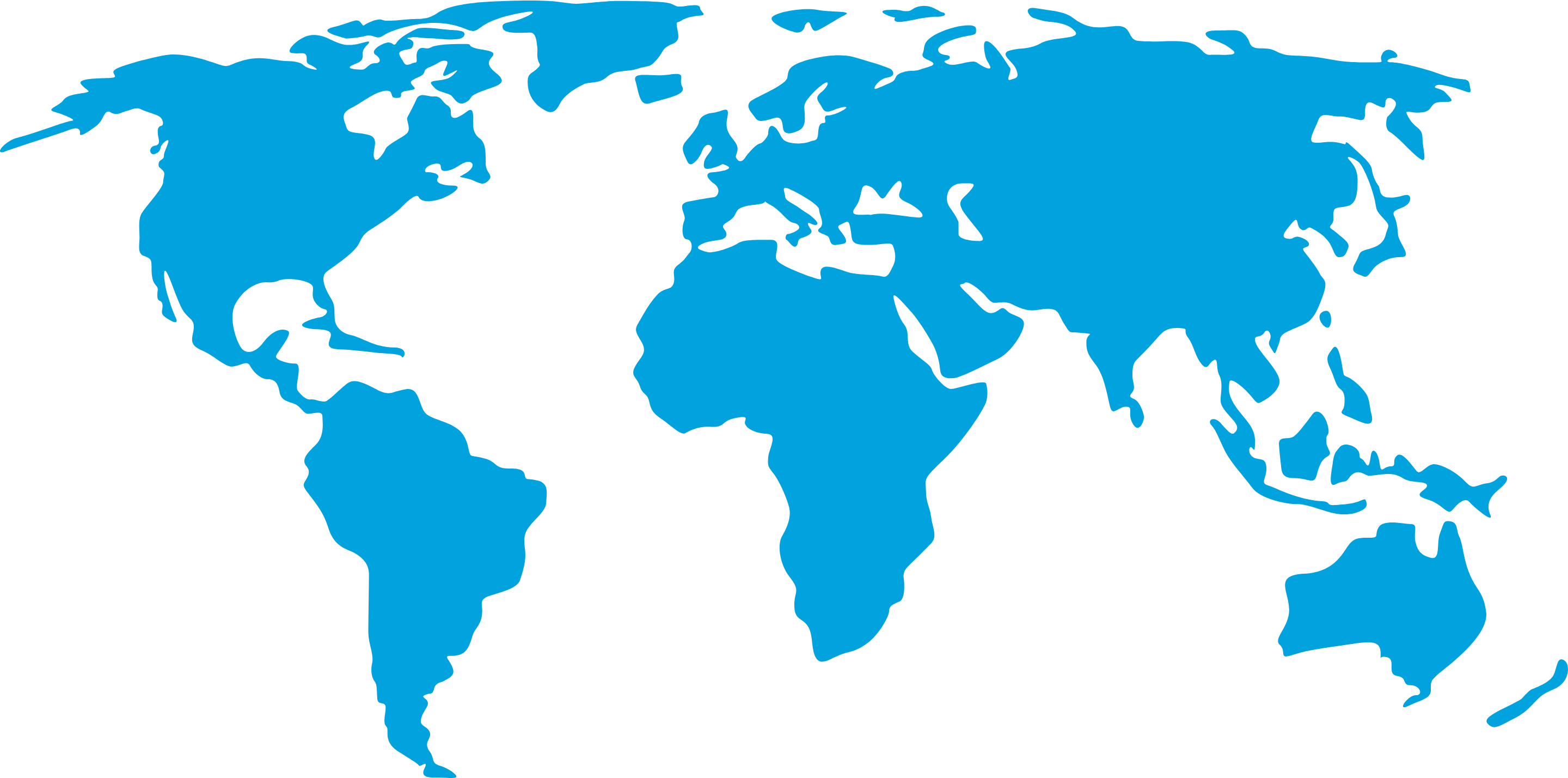 World map for Brilliant Blue